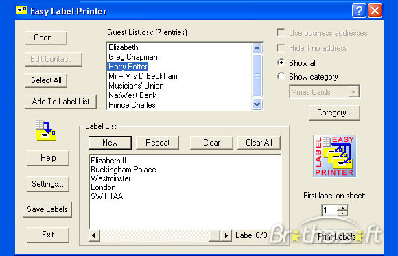 easy label printer software