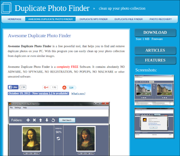 awesome duplicate photo finder