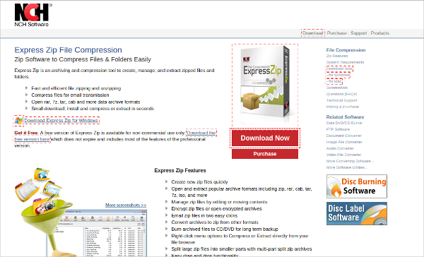express zip file compression software