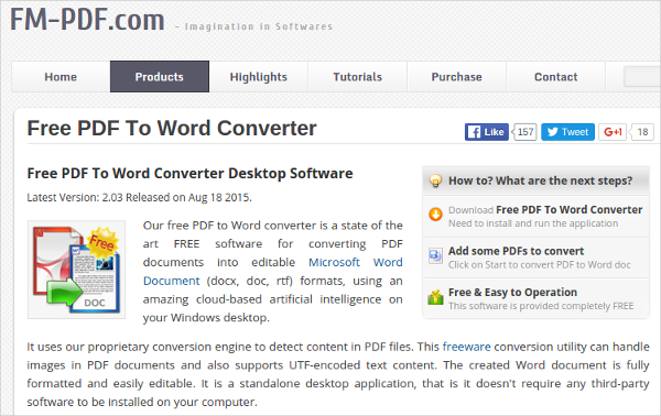 fm free pdf to word converter