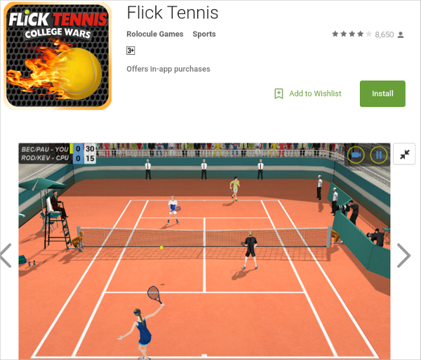 flick tennis