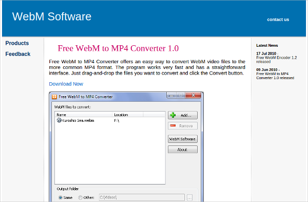 free webm to mp4 converter