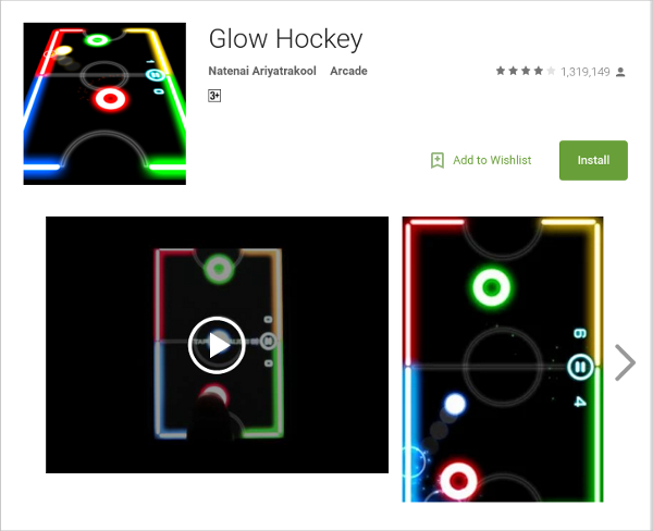 glow hockey