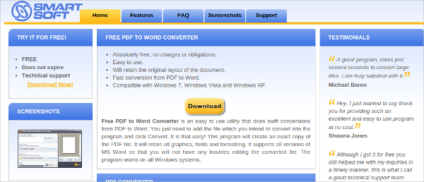 smartsoft free pdf to word converter