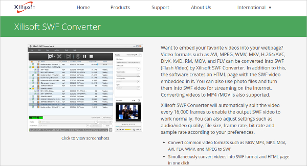 xilisoft swf to video converter