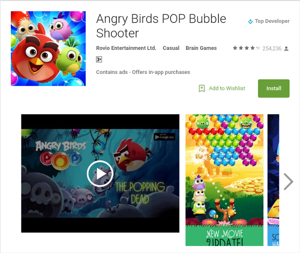 angry birds pop bubble shooter