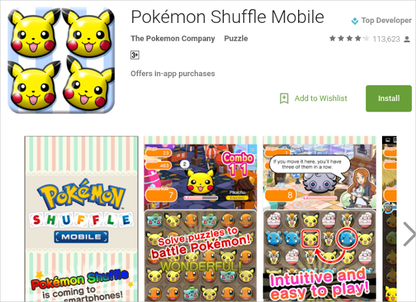 pokémon shuffle mobile