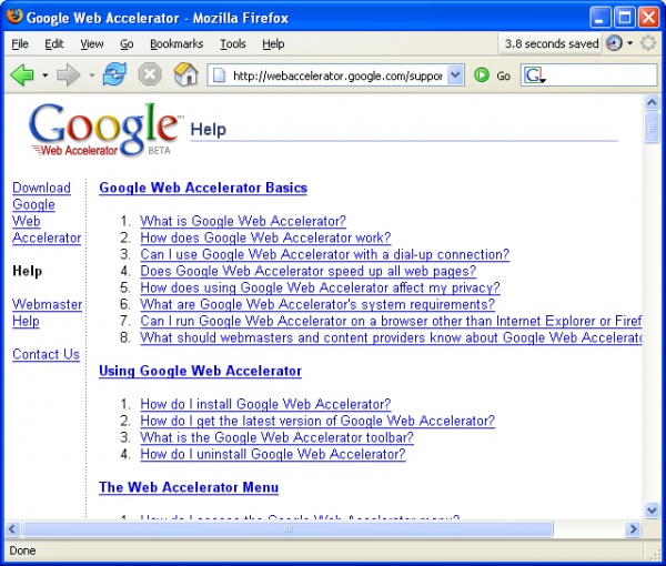 google web accelerator