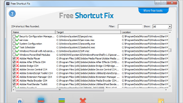 Broken Shortcut Fixer Software