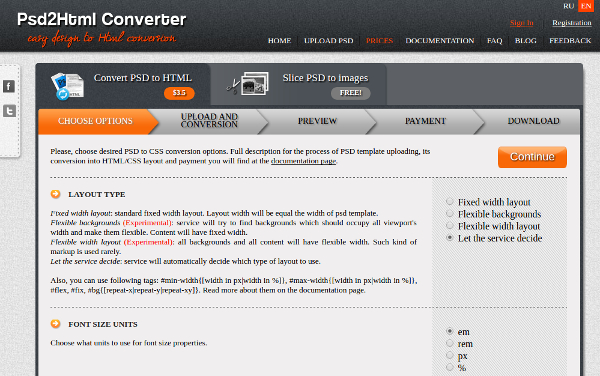 psd to html converter