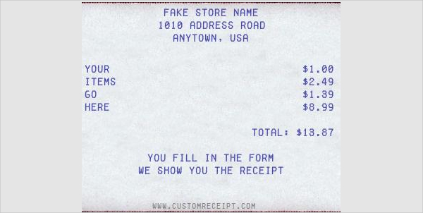 custom receipt maker