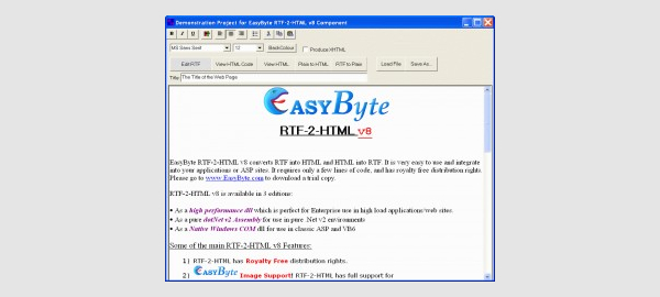 easy byte rtf 2 html