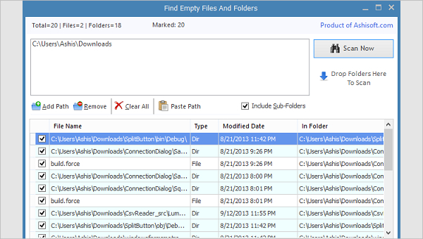 Empty Folder Finder Software