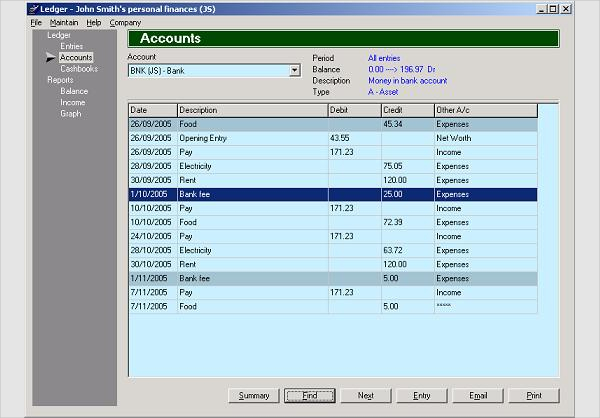 ledger accounting software free download
