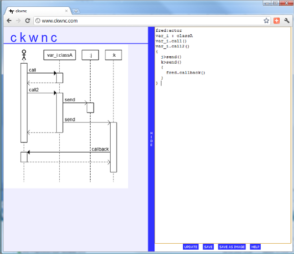 sequence diagram creation tool