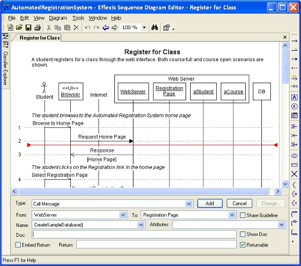 sequence diagram editor tool