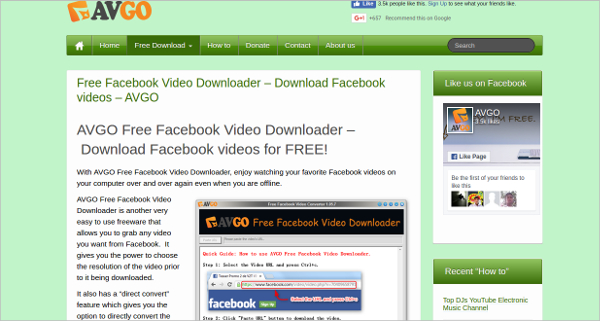 avgo free facebook video downloader