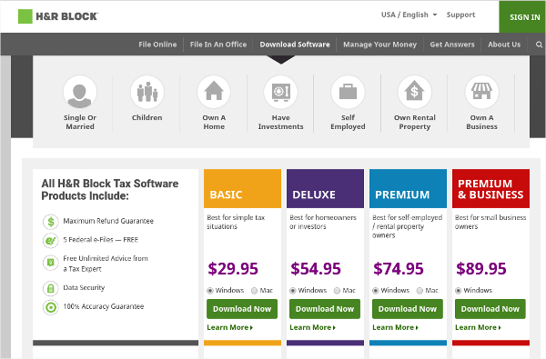 free tax prep software download