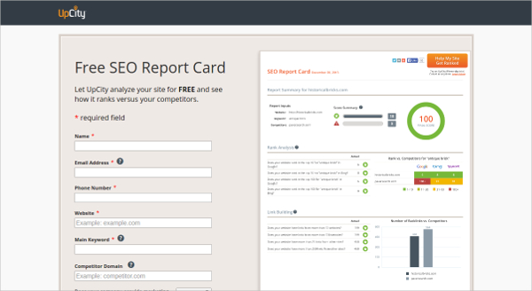 free seo report card