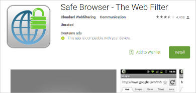 safe browser the web filter for android