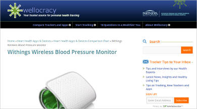 withings wireless blood pressure monitor