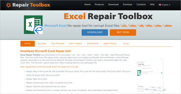 excel repair toolbox