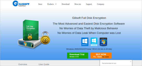 Gilisoft Full Disk Encryption Most Popular Software