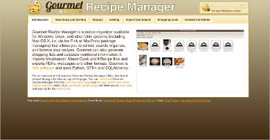gourmet recipe manager