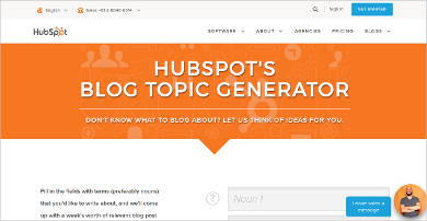 hubspots blog topic generator