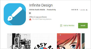 infinite design for android