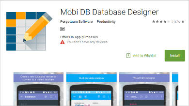 Mobi DB Database Designer for Android