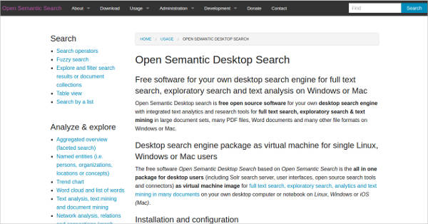 open semantic desktop search