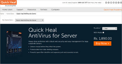 quick heal antivirus server