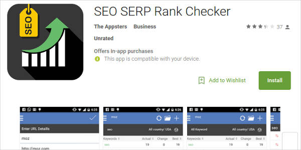 seo serp rank checker for android