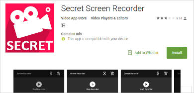 secret screen recorder for android