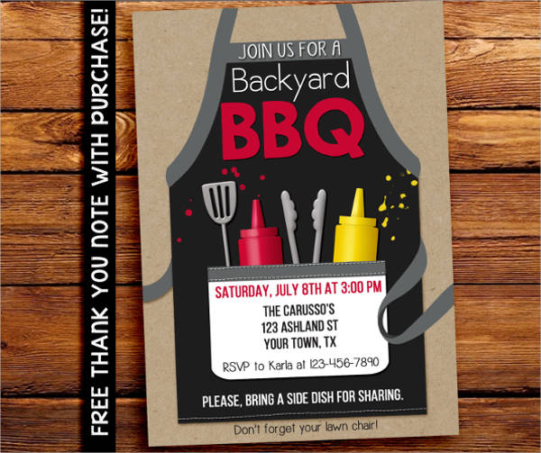 backyard bbq invitation