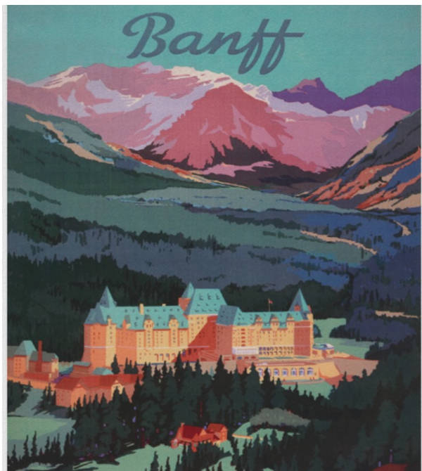 banff vintage travel poster