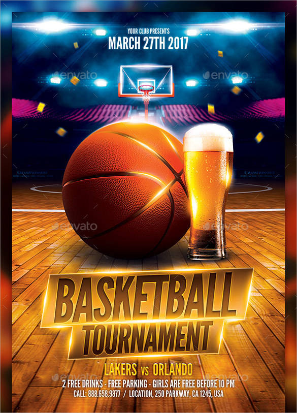 basketball tournament flyer template