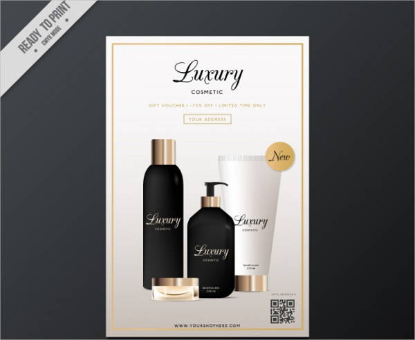 brochure of realistic luxury cosmetics