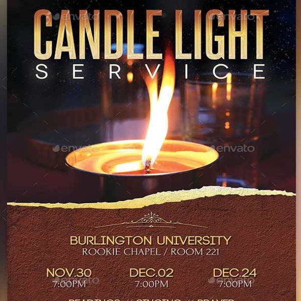 candle light service flyer