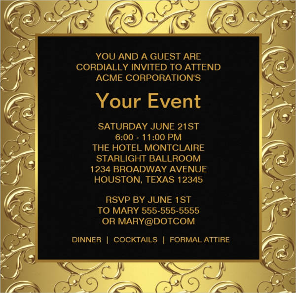 corporate party invitation template