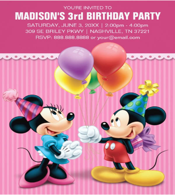 diy mickey mouse invitation template