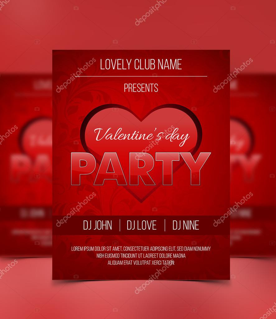 elegant valentines party flyer