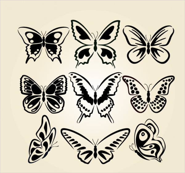 free butterfly vector art