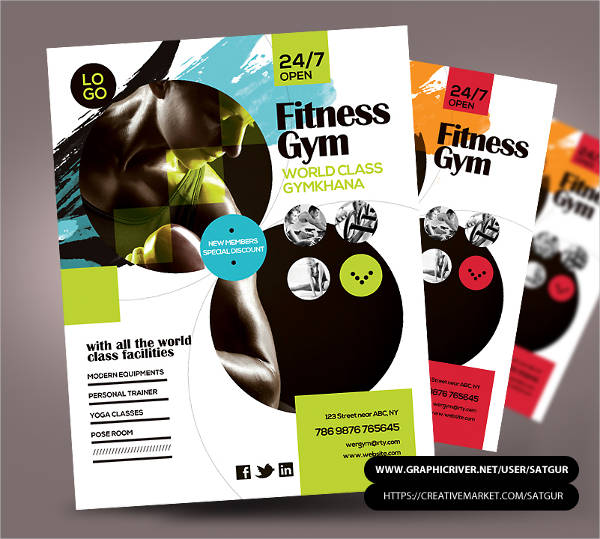 free fitness gym flyer