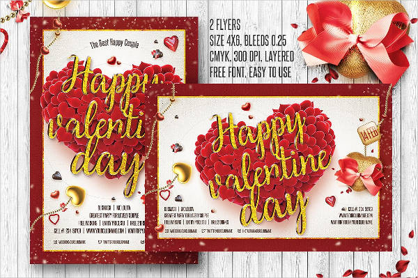 happy valentines day party flyer