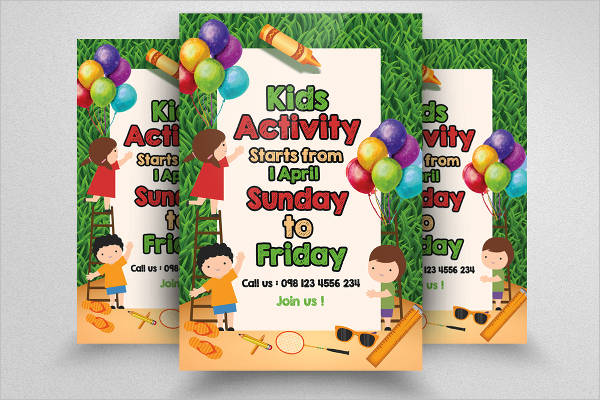 kids activity event flyer templates