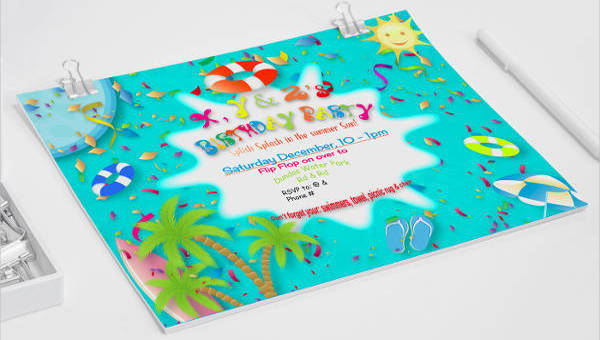 Pool Party Invitations Download