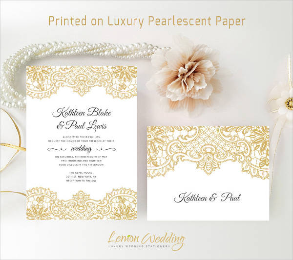 printed marriage invitation template