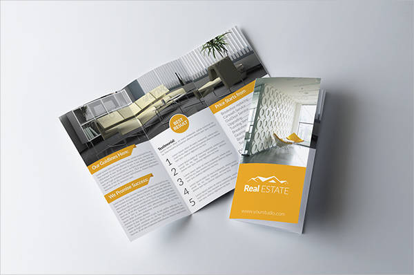 real estate tri fold brochure design